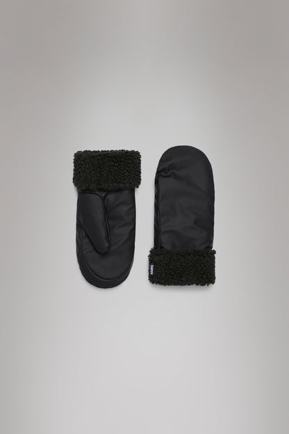 PUFFER FLEECE MITTENS W2T3 BLACK