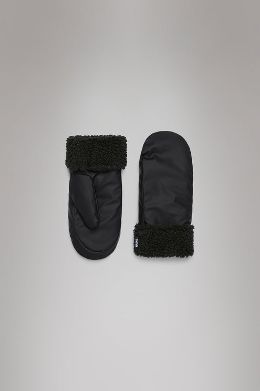 PUFFER FLEECE MITTENS W2T3 BLACK