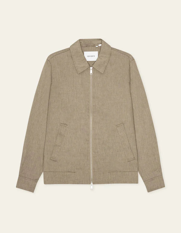 COMO COACH SLUB JACKET LICHEN GREEN