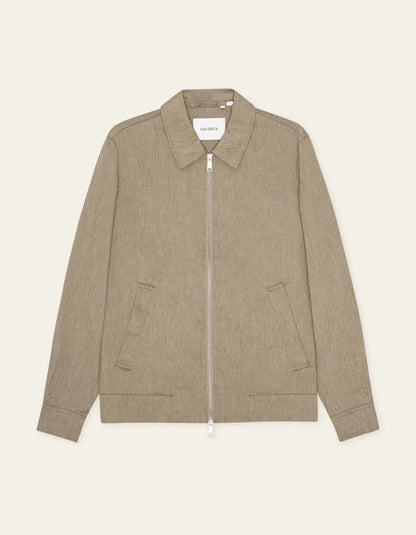 COMO COACH SLUB JACKET LICHEN GREEN