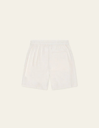 OTTO LINEN SHORTS EGGNOG WHITE
