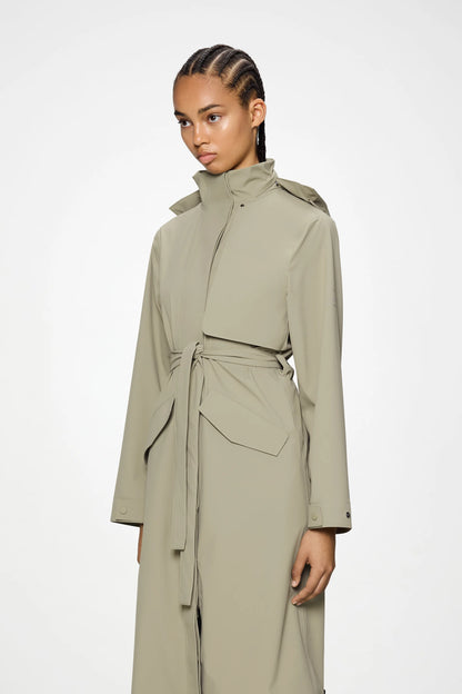 SUVA HARDSHELL TRENCH COAT BEIGE