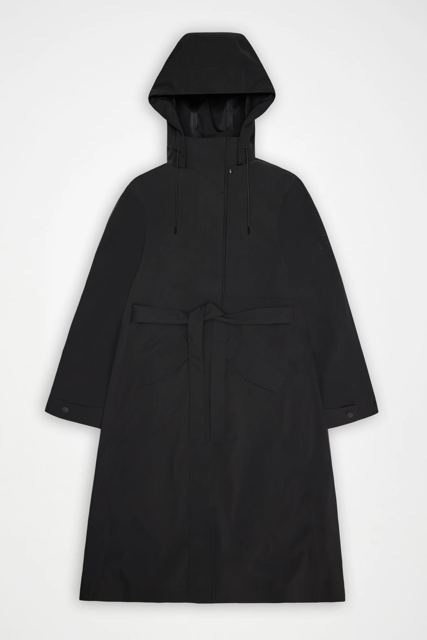 SUVA HARDSHELL TRENCH COAT BLACK