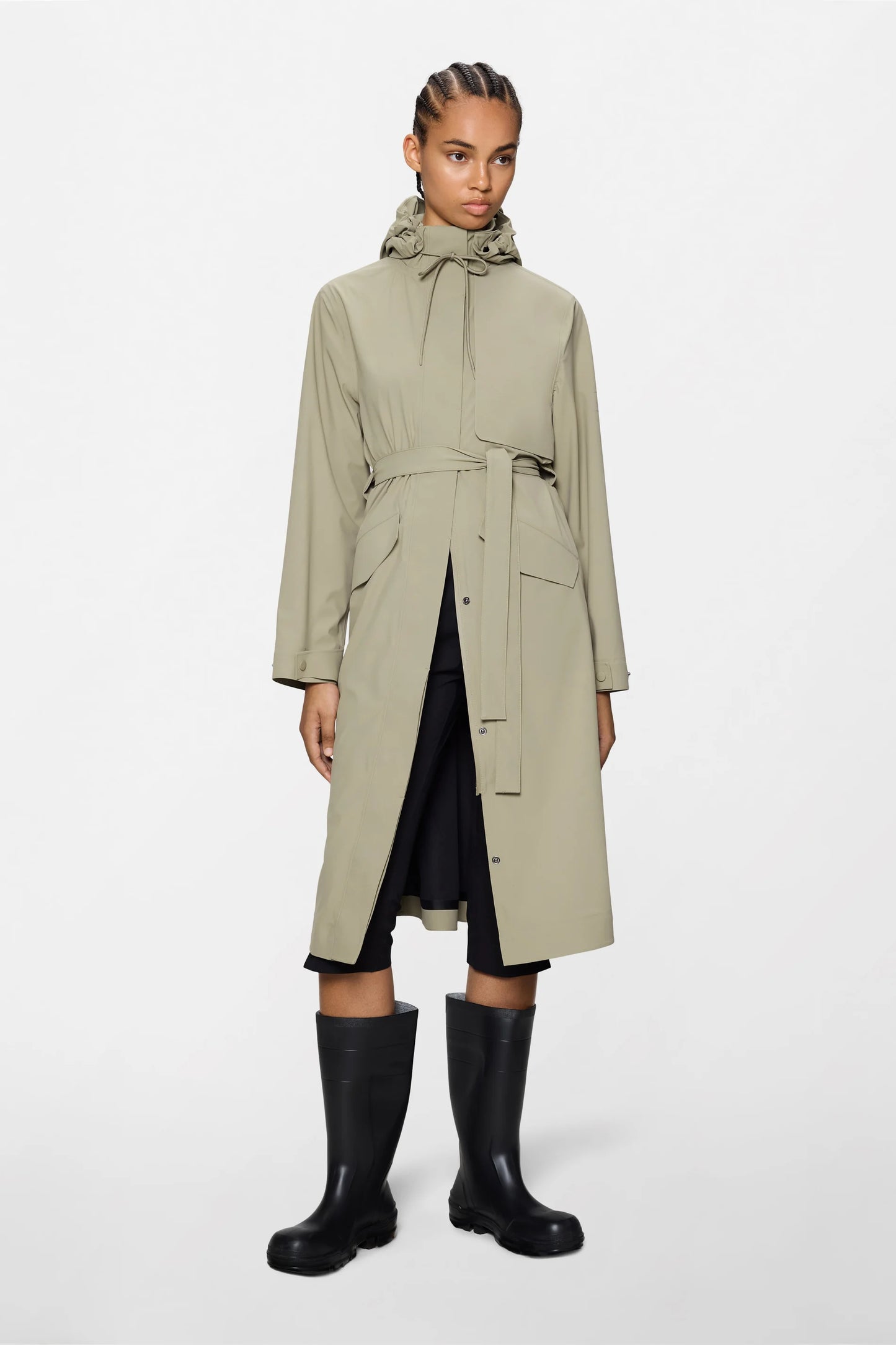 SUVA HARDSHELL TRENCH COAT BEIGE