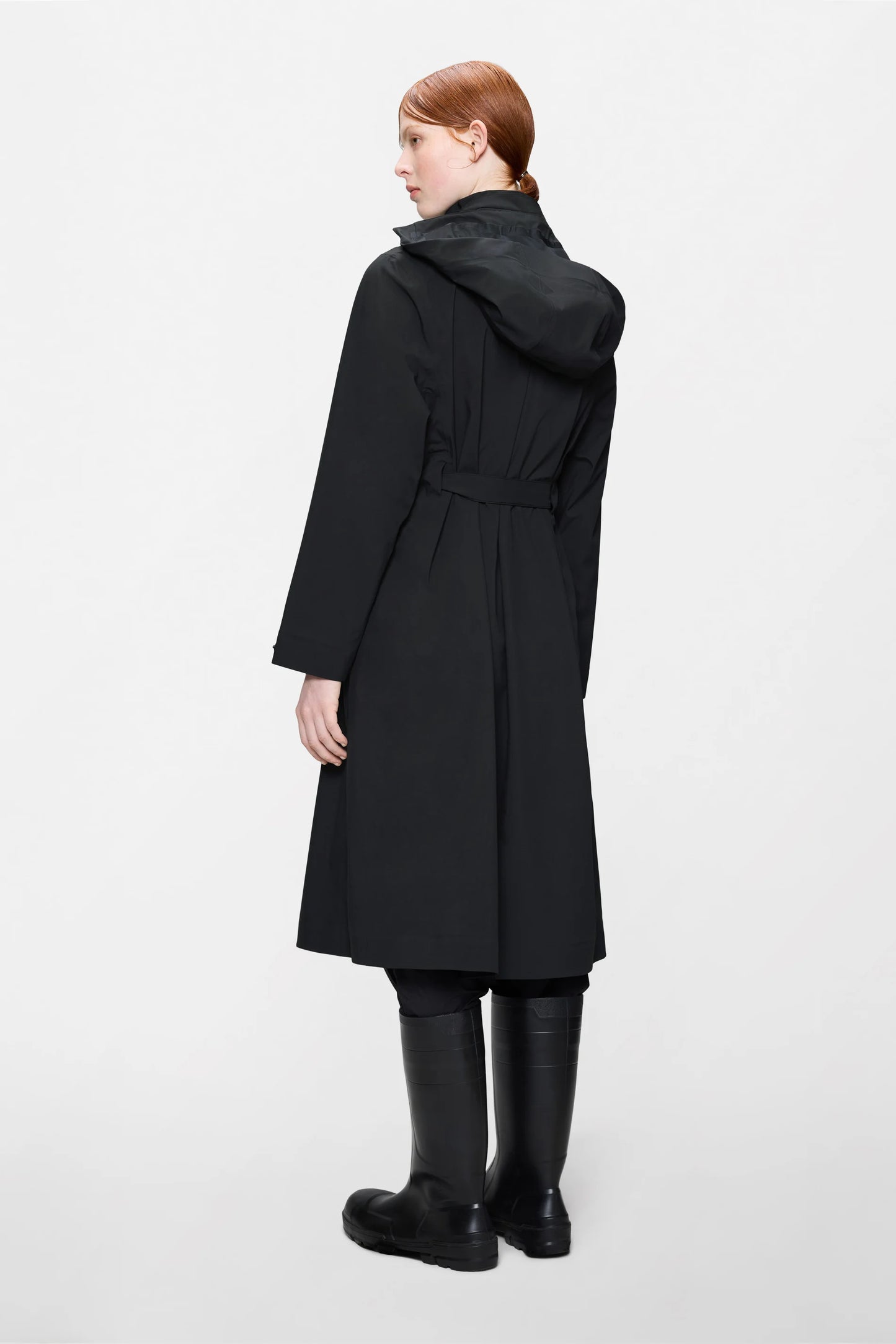 SUVA HARDSHELL TRENCH COAT BLACK