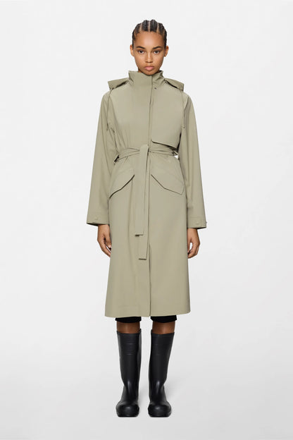 SUVA HARDSHELL TRENCH COAT BEIGE