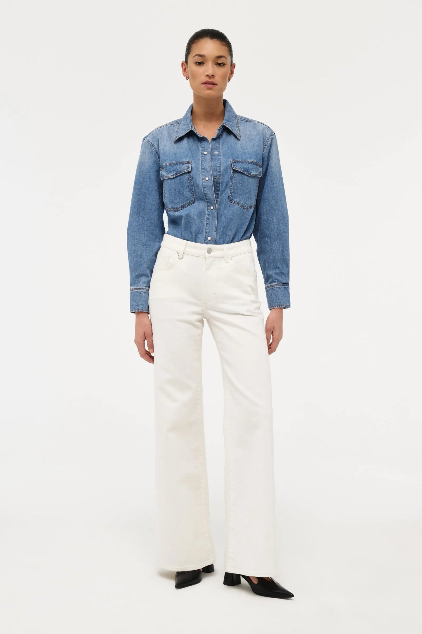 EVA WIDE JEANS WHITE
