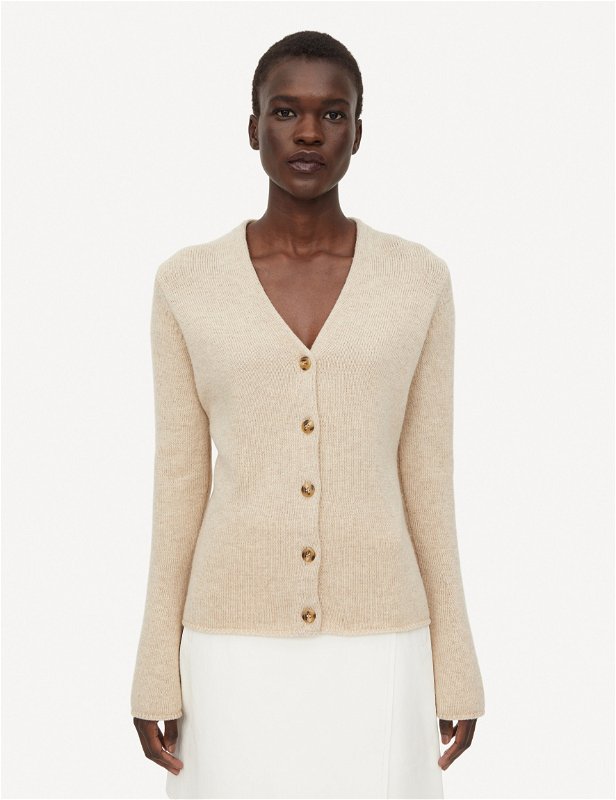 CIRANE WOOL CARDIGAN TWILL BEIGE