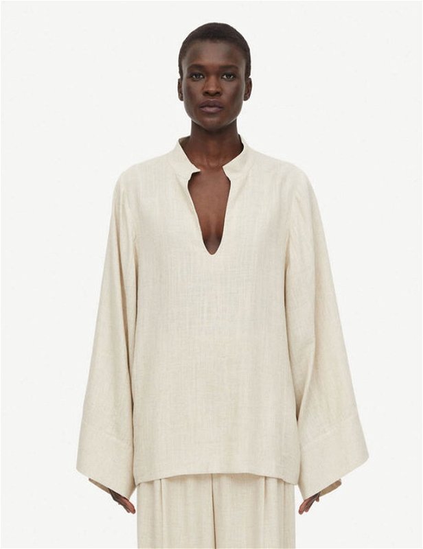 LOMARIA BLOUSE LIN BEIGE