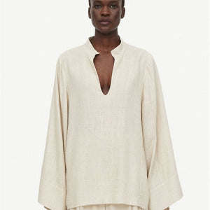 LOMARIA BLOUSE LIN BEIGE