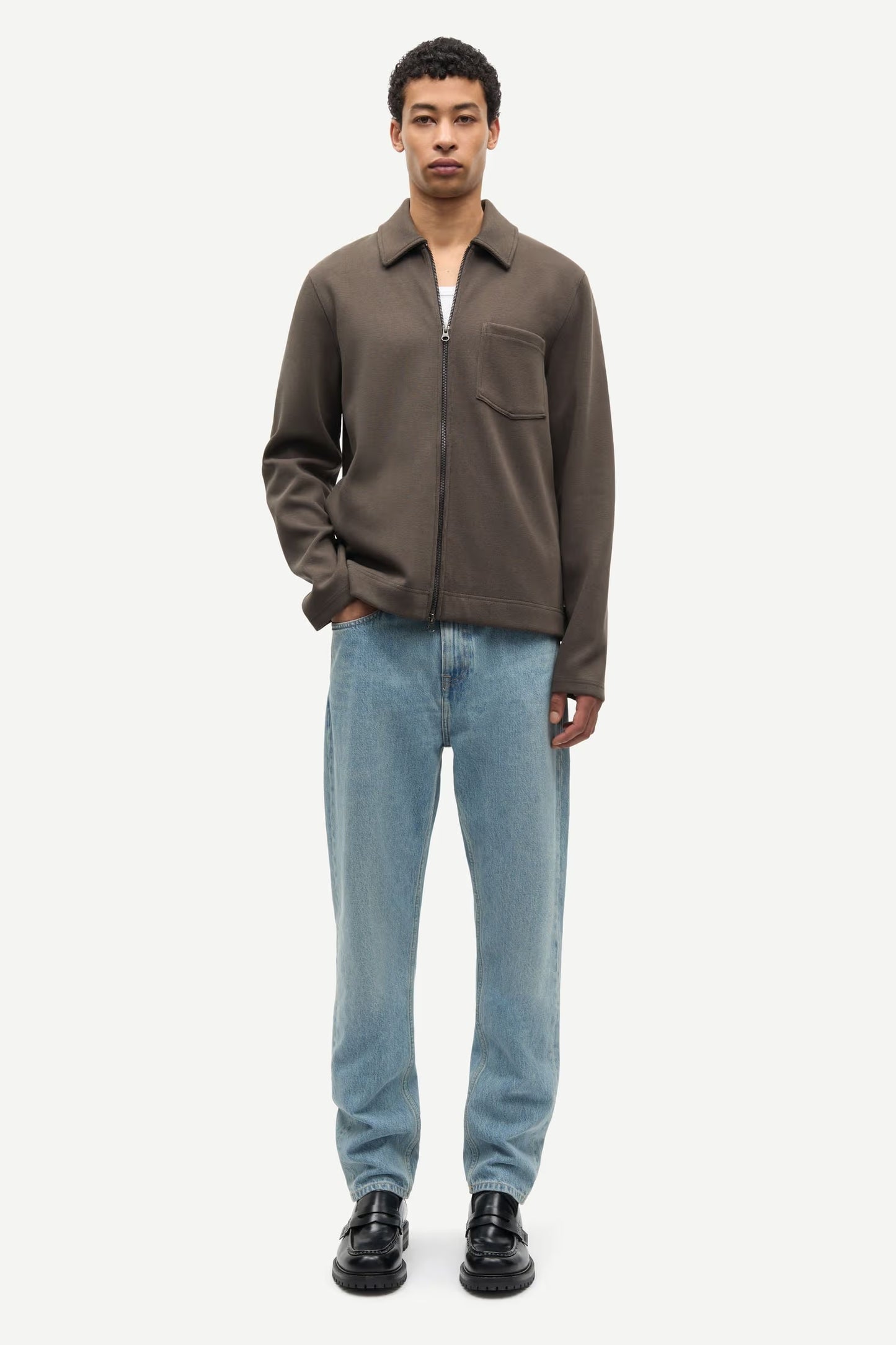 SAHANNES FULL ZIP BLACK OLIVE