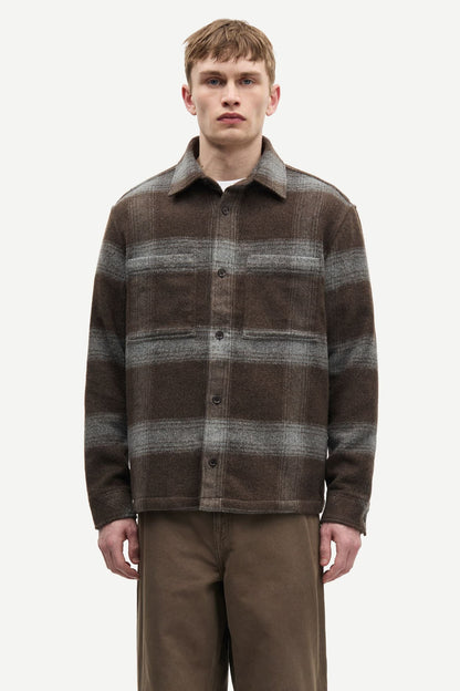 SACASTOR X B OVERSHIRT BROWN MELANGE