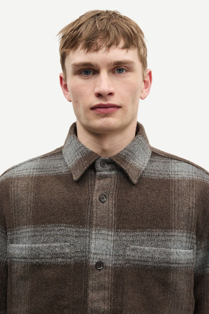 SACASTOR X B OVERSHIRT BROWN MELANGE