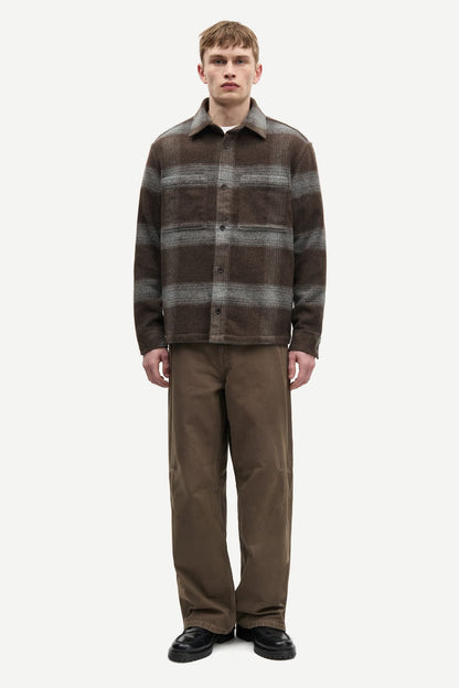 SACASTOR X B OVERSHIRT BROWN MELANGE