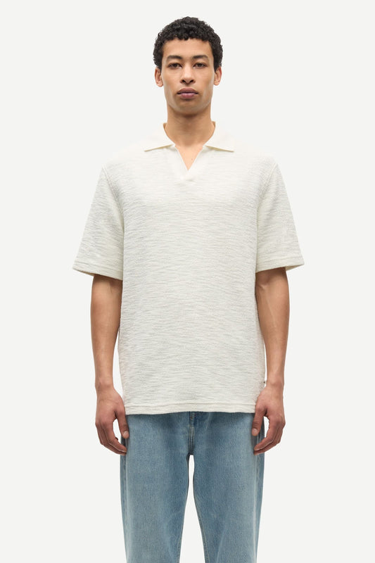 SAMAC V-NECK POLO CLEAR CREAM