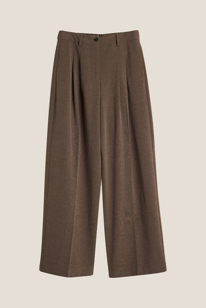 URSULA WOOL TROUSERS BROWN