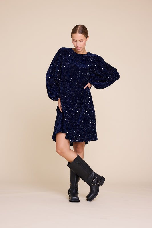 LUNA SEQUINS BLUE