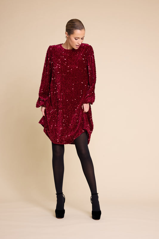 LUNA SEQUINS RED