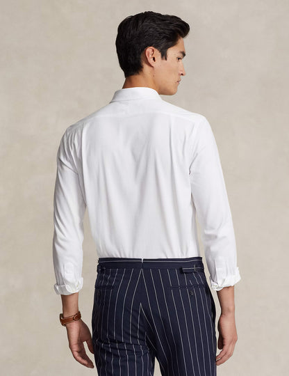 Jersey Spread-Collar Shirt White