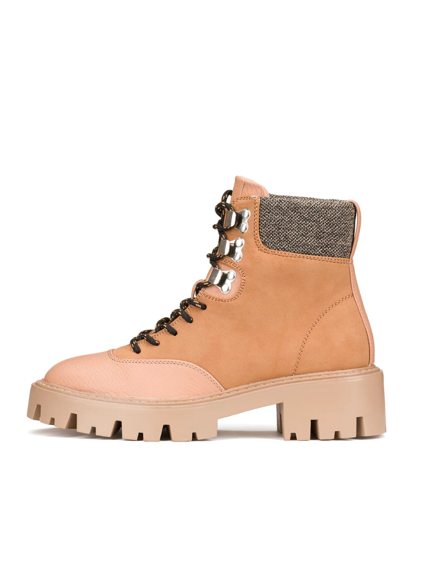 BETTY-2 LACE BOOT PU BEIGE