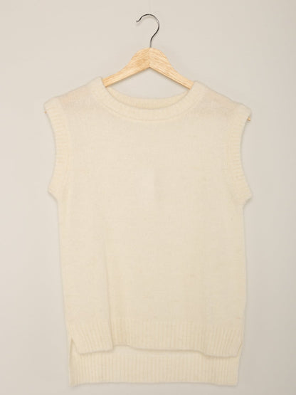 CATHY KNIT VEST OFF WHITE