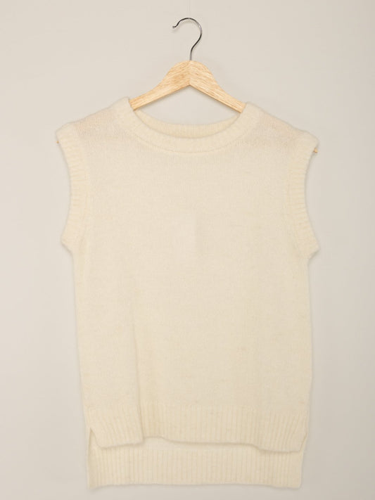CATHY KNIT VEST OFF WHITE