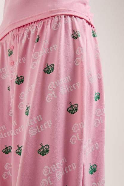 QUEEN OF SLEEP LS PYJAMA SET ROSA