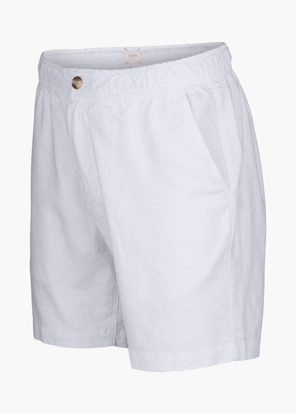 SAMOS LINEN SHORTS WHITE