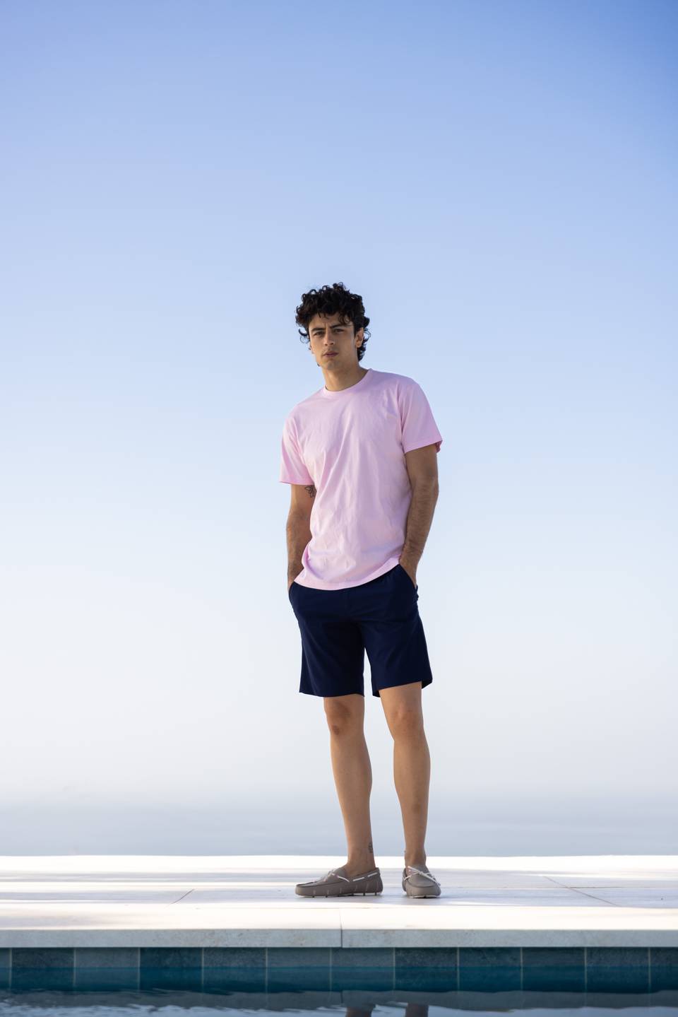 SAMOS LINEN SHORTS NAVY
