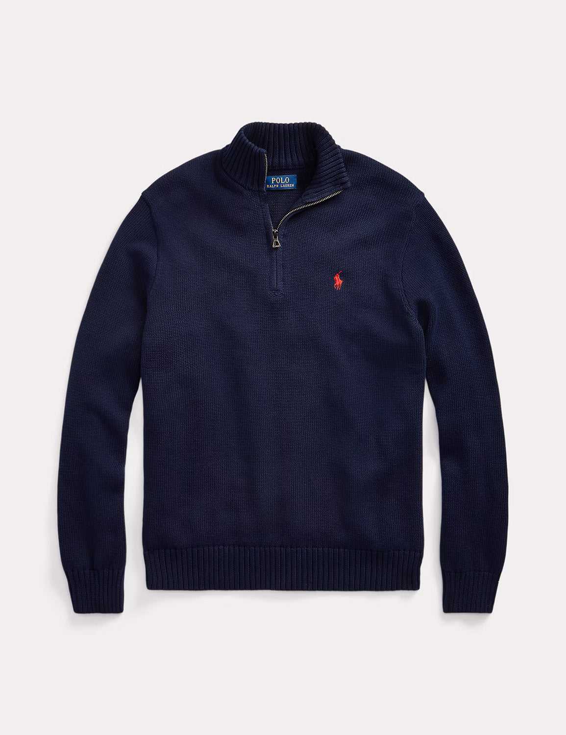 LONG SLEEVE QUARTER ZIP PULLOVER HUNTER NAVY