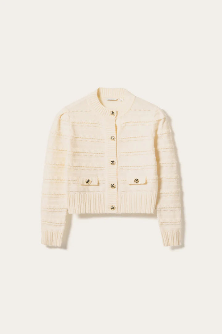 MADDISON KNIT CARDIGAN IVORY