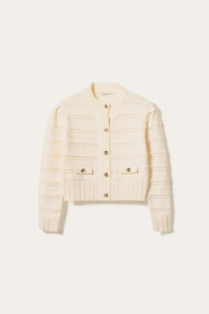 MADDISON KNIT CARDIGAN IVORY