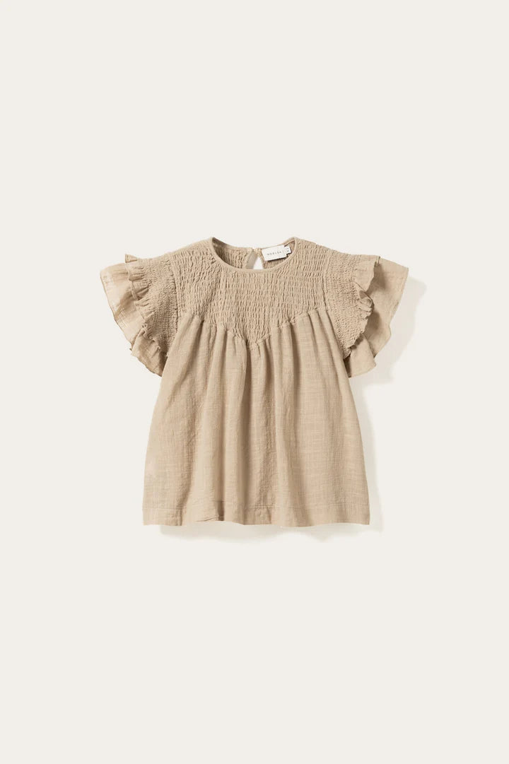MAURA BLOUSE GREY IVORY