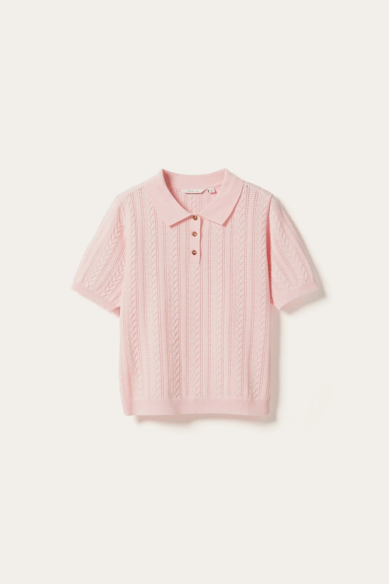 MECCA KNIT POLO BABY PINK