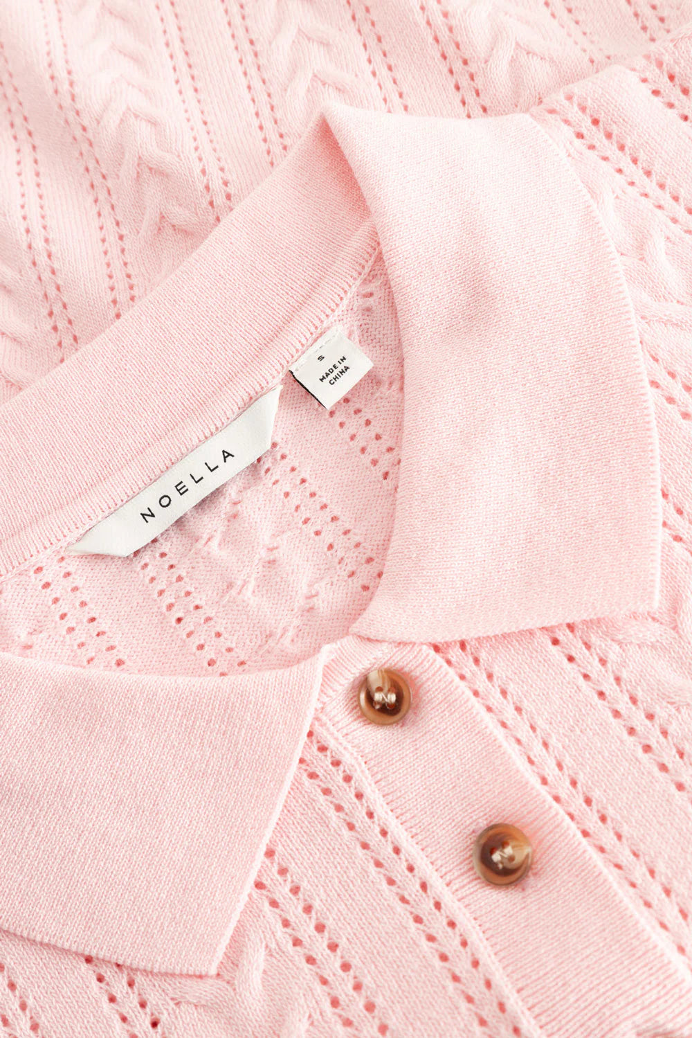 MECCA KNIT POLO BABY PINK