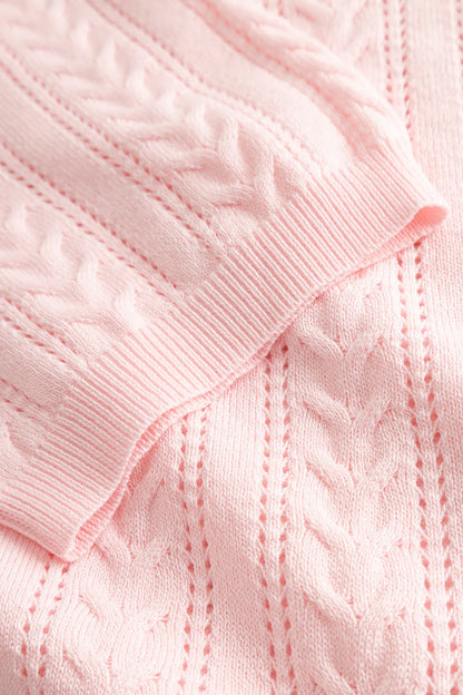MECCA KNIT POLO BABY PINK