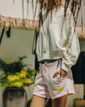 DONNA SWEAT SHORTS PALE PINK