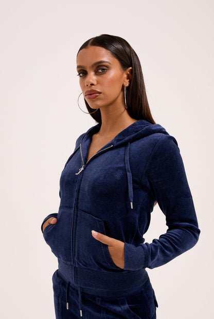 ROBERTSON HOODIE  DARK BLUE MARL
