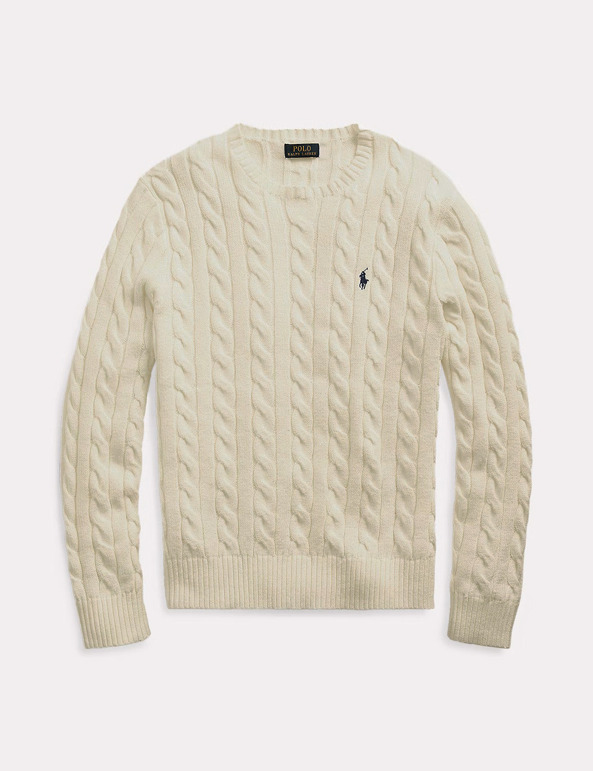 CABLE-KNIT COTTON JUMPER ANDOVER CREAM
