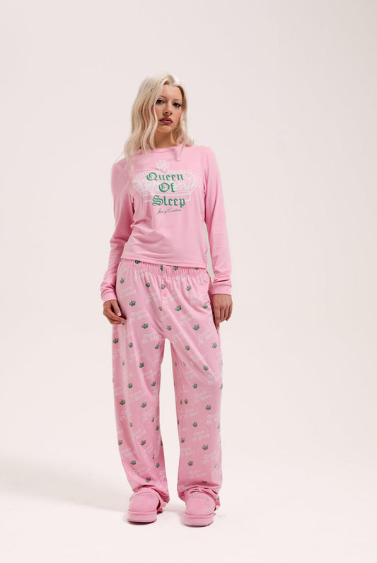 QUEEN OF SLEEP LS PYJAMA SET ROSA