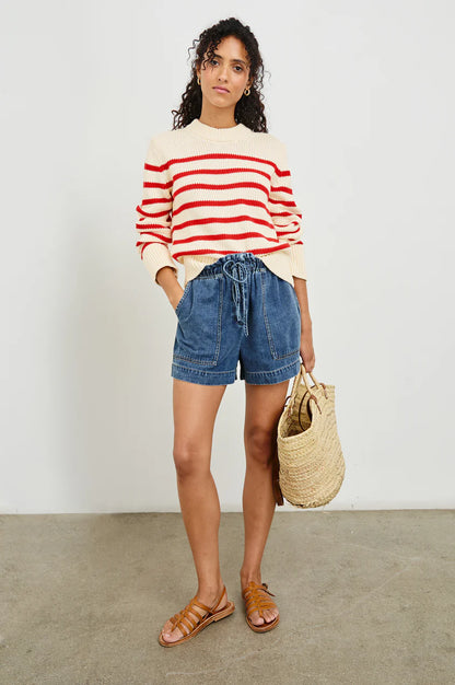 ALISE SWEATER CHERRY STRIPE