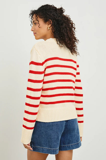 ALISE SWEATER CHERRY STRIPE