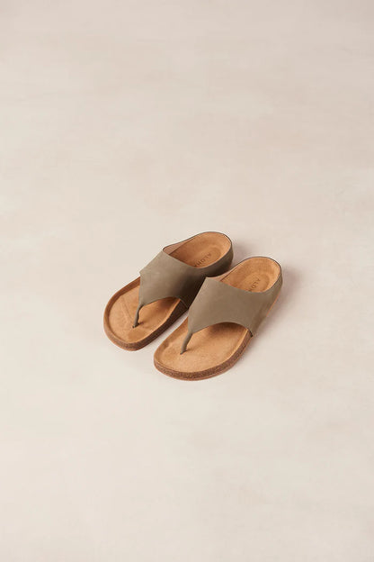 IVY KHAKI LEATHER SANDALS