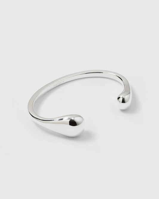 BOLDED DROPS BANGLE SILVER