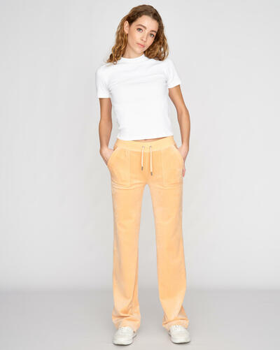 DEL REY CLASSIC VELOUR PANT POCKET JOGGEBUKSE BEACH SAND