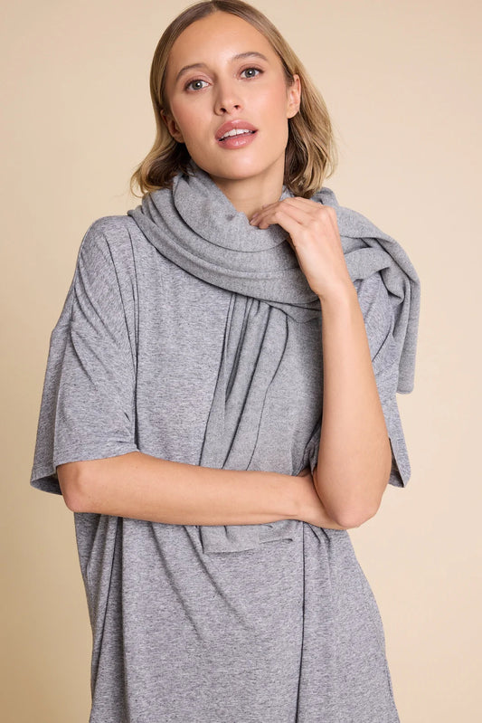 BIG SCARF GREY MELANGE