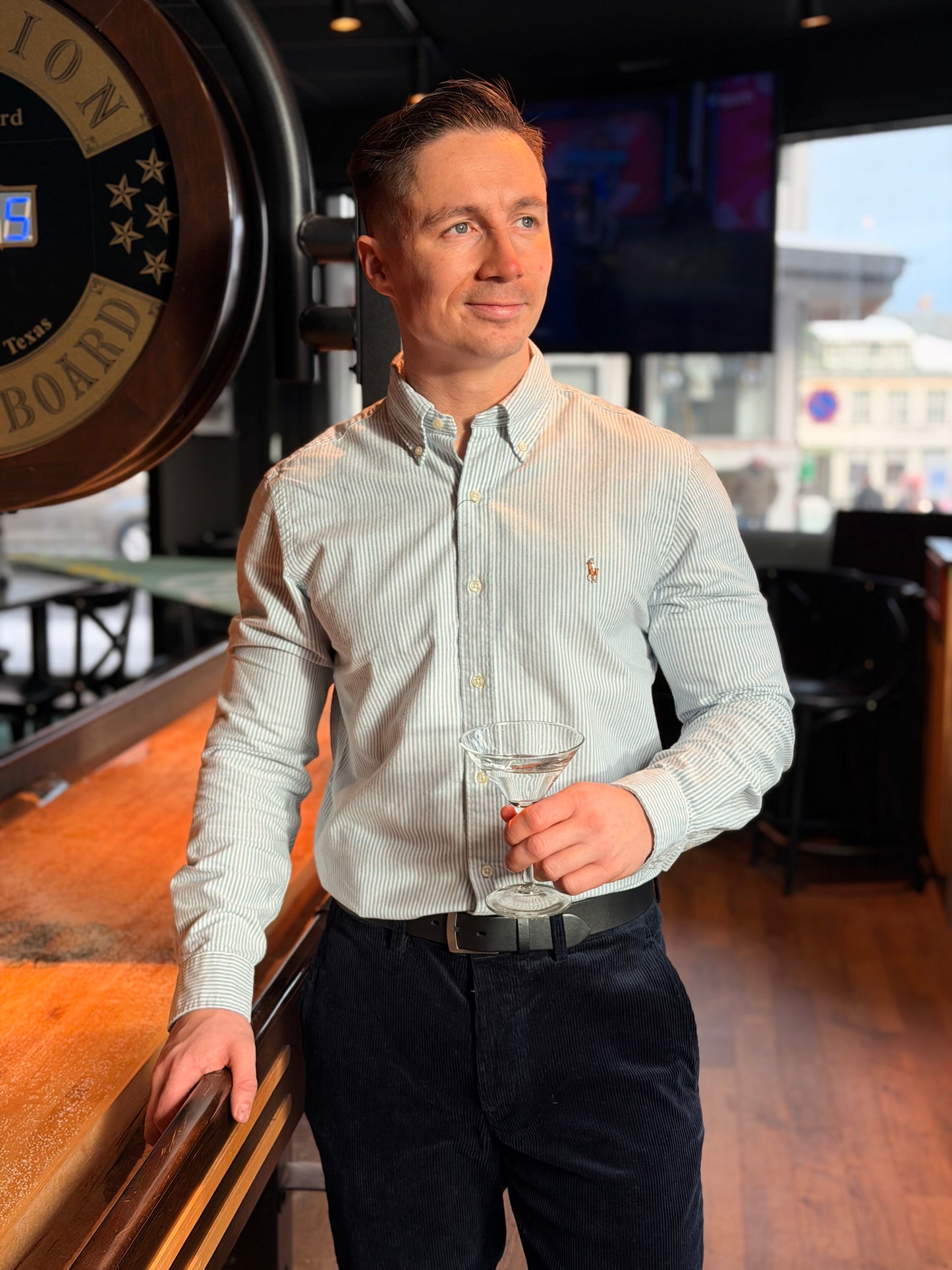 SLIM FIT OXFORD SHIRT BLUE/WHITE