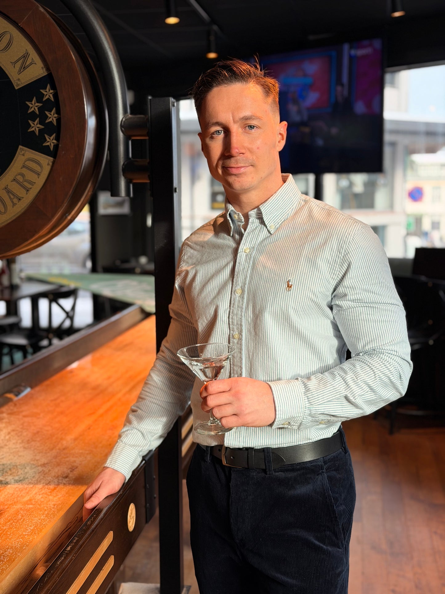 SLIM FIT OXFORD SHIRT BLUE/WHITE