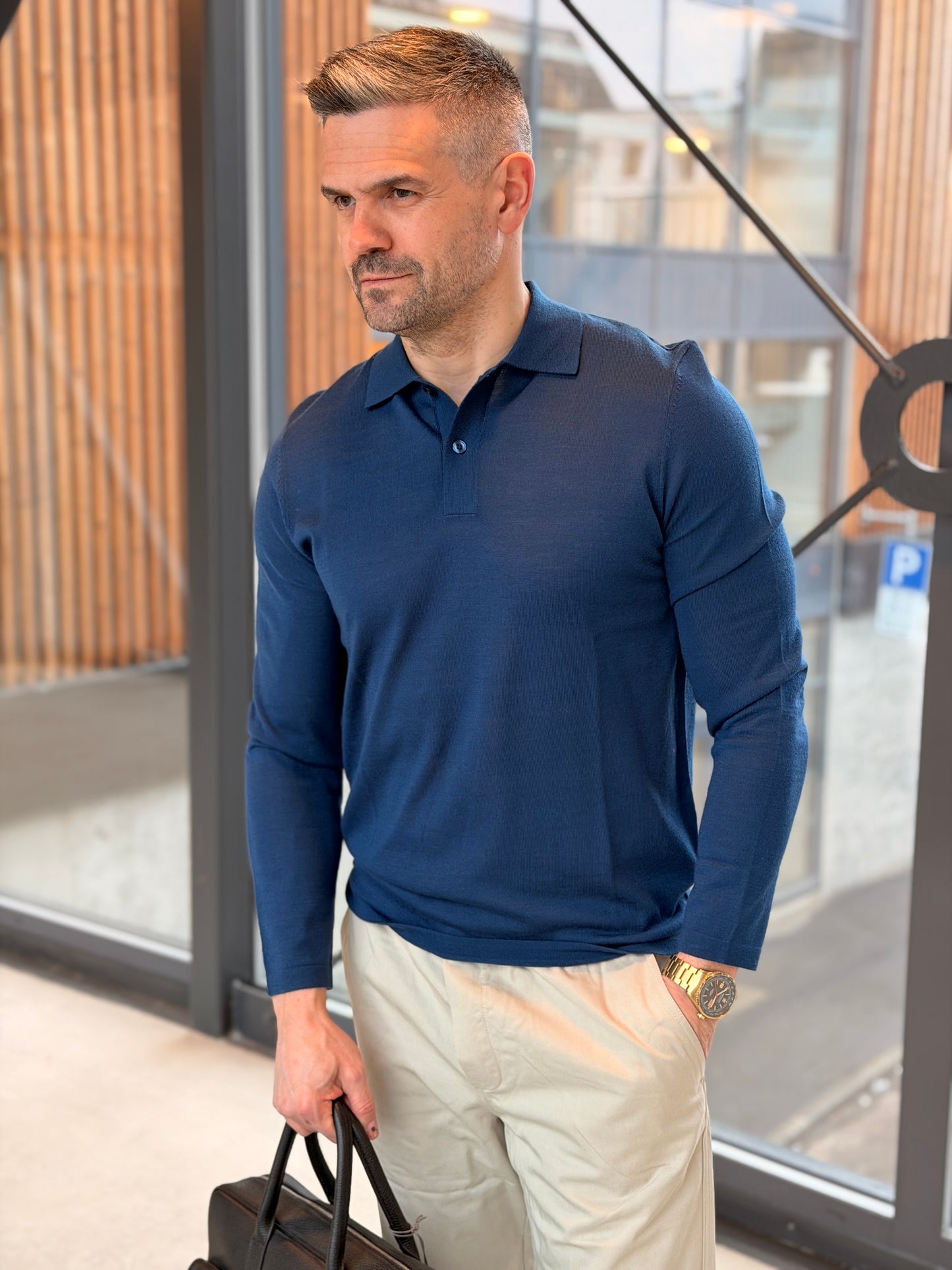 SAROWAN LS POLO 15477 BLUE