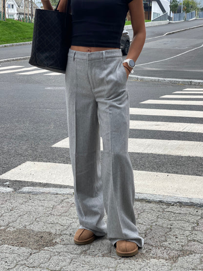 EVELYN TROUSER LIGHT GREY